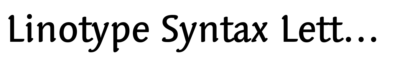 Linotype Syntax Letter Medium OsF